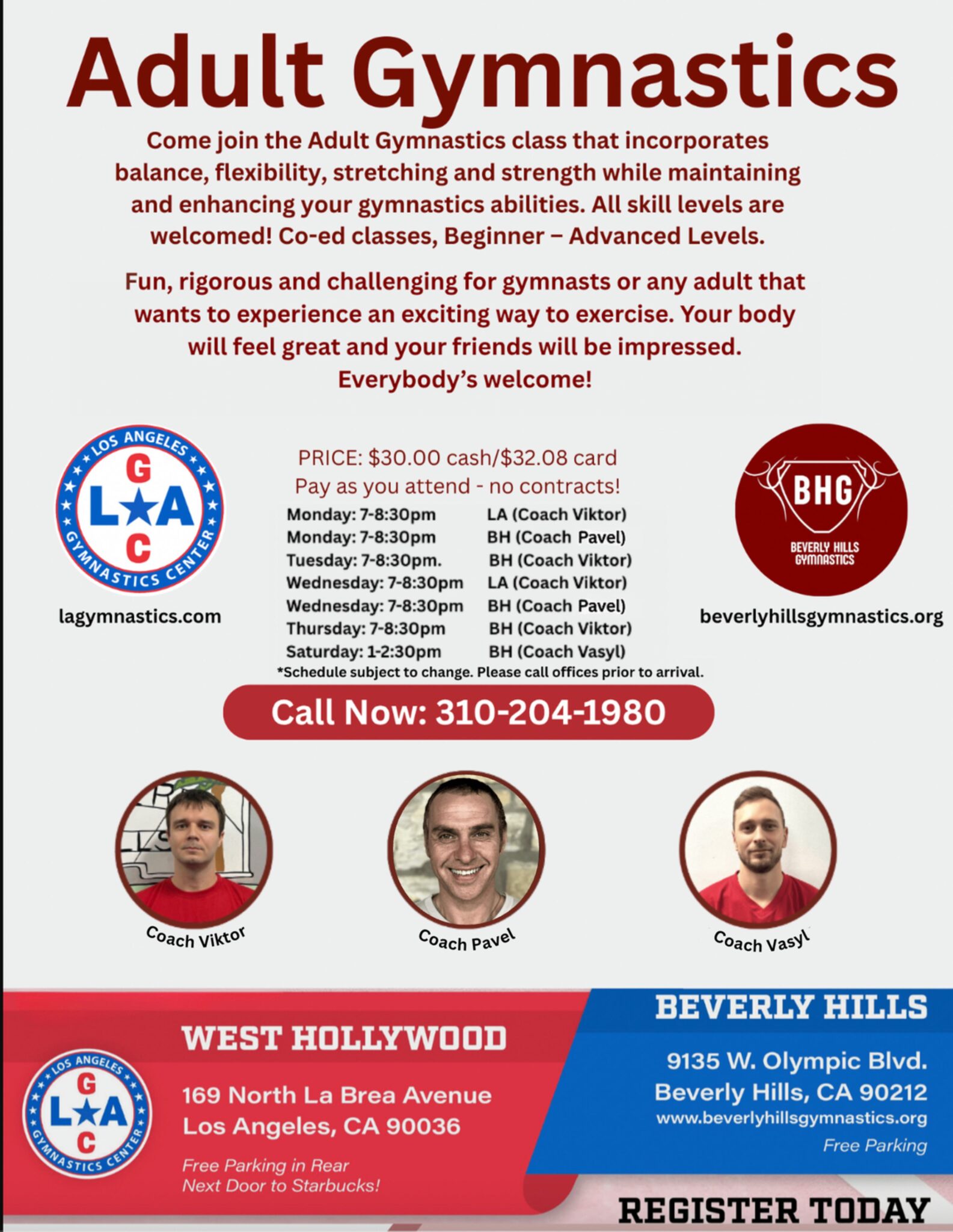 Boys Beginner Gymnastics - Beverly Hills Gymnastics Center